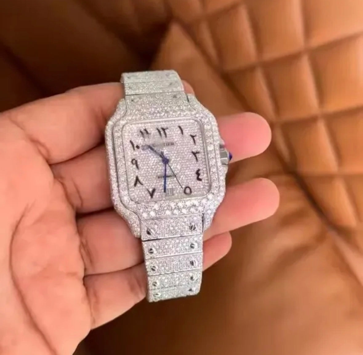 Men’s Luxury Iced Out Square Watch