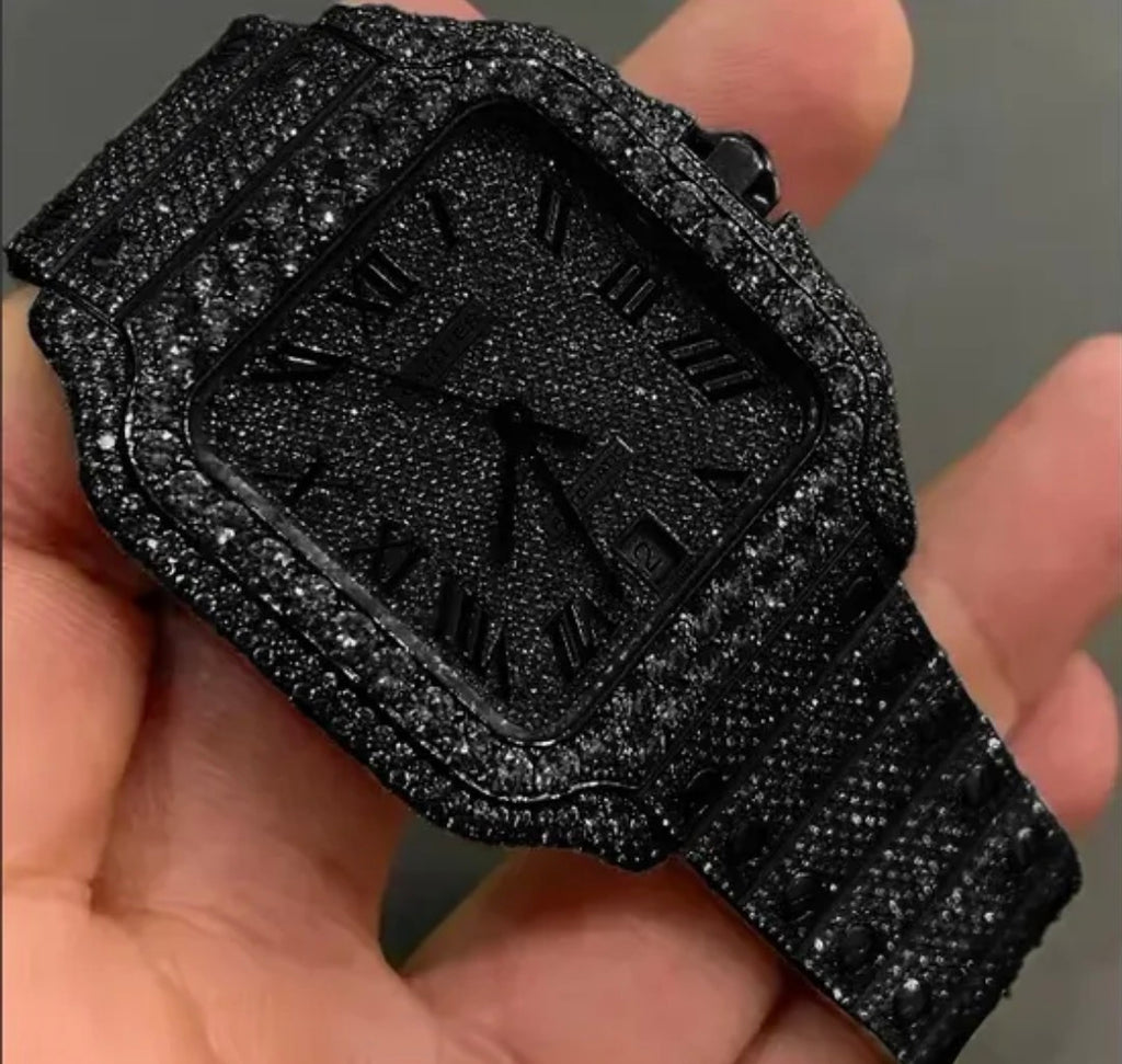 Men’s Luxury Iced Out Square Watch